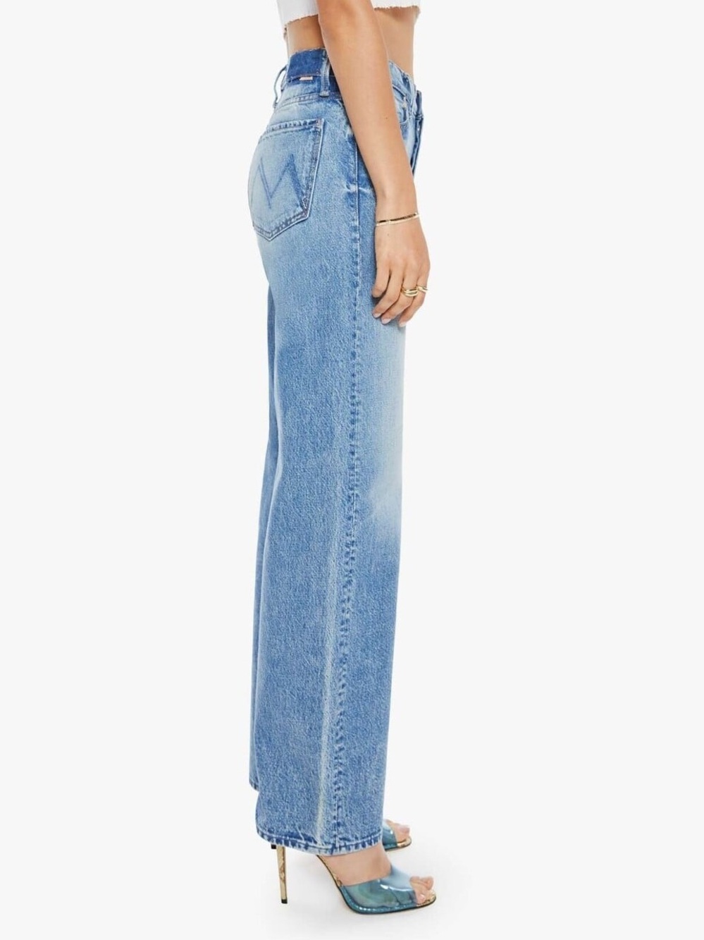 Mother Superior Dodger Button Sneak - Wipeout Relaxed Straight Leg Jeans Size 28 - Picture 2 of 4